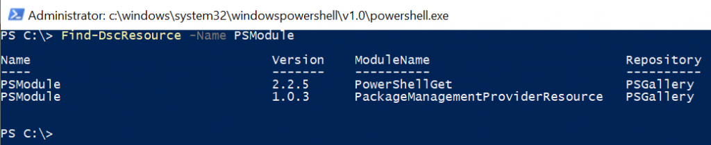 Find DSC Resource in PowerShell