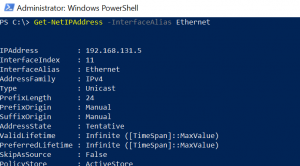 powershell get ip address network adapter