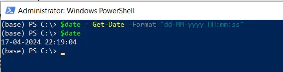 PowerShell DateTime Format using Get-Date format parameter