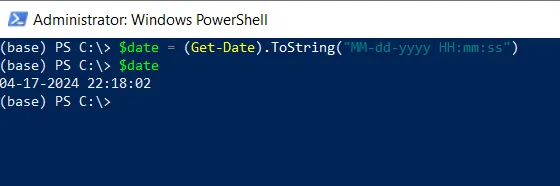 PowerShell DateTime Format using tostring() method