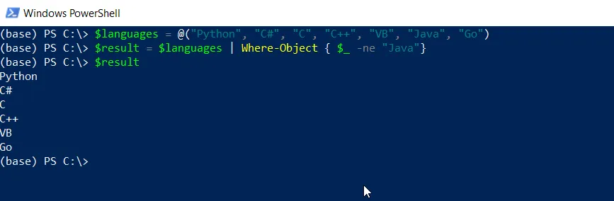 PowerShell Where-Object in List