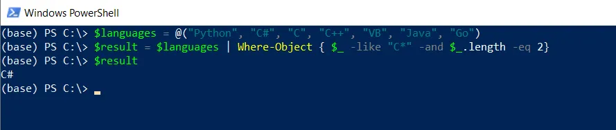 PowerShell Where-Object -and operator to filter strings