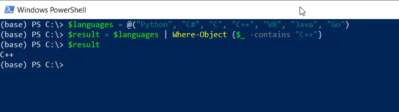 PowerShell Where-Object with -contains