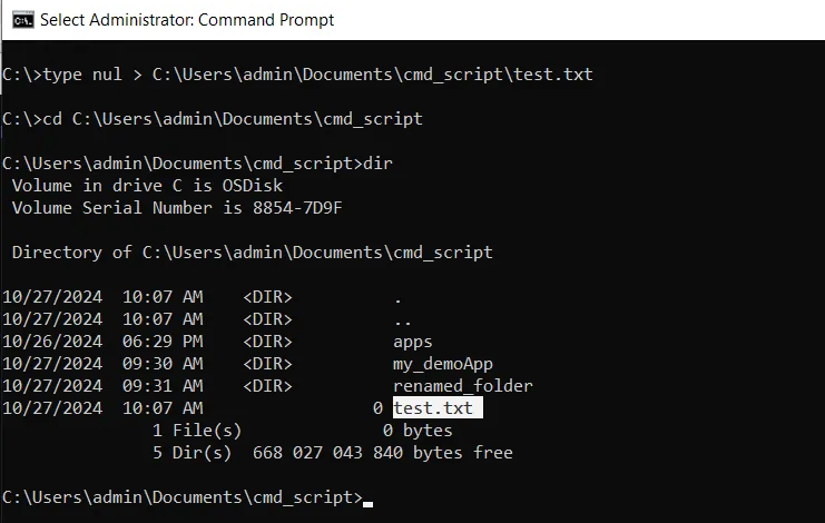 How to Create a File in CMD - Active Directory Tools